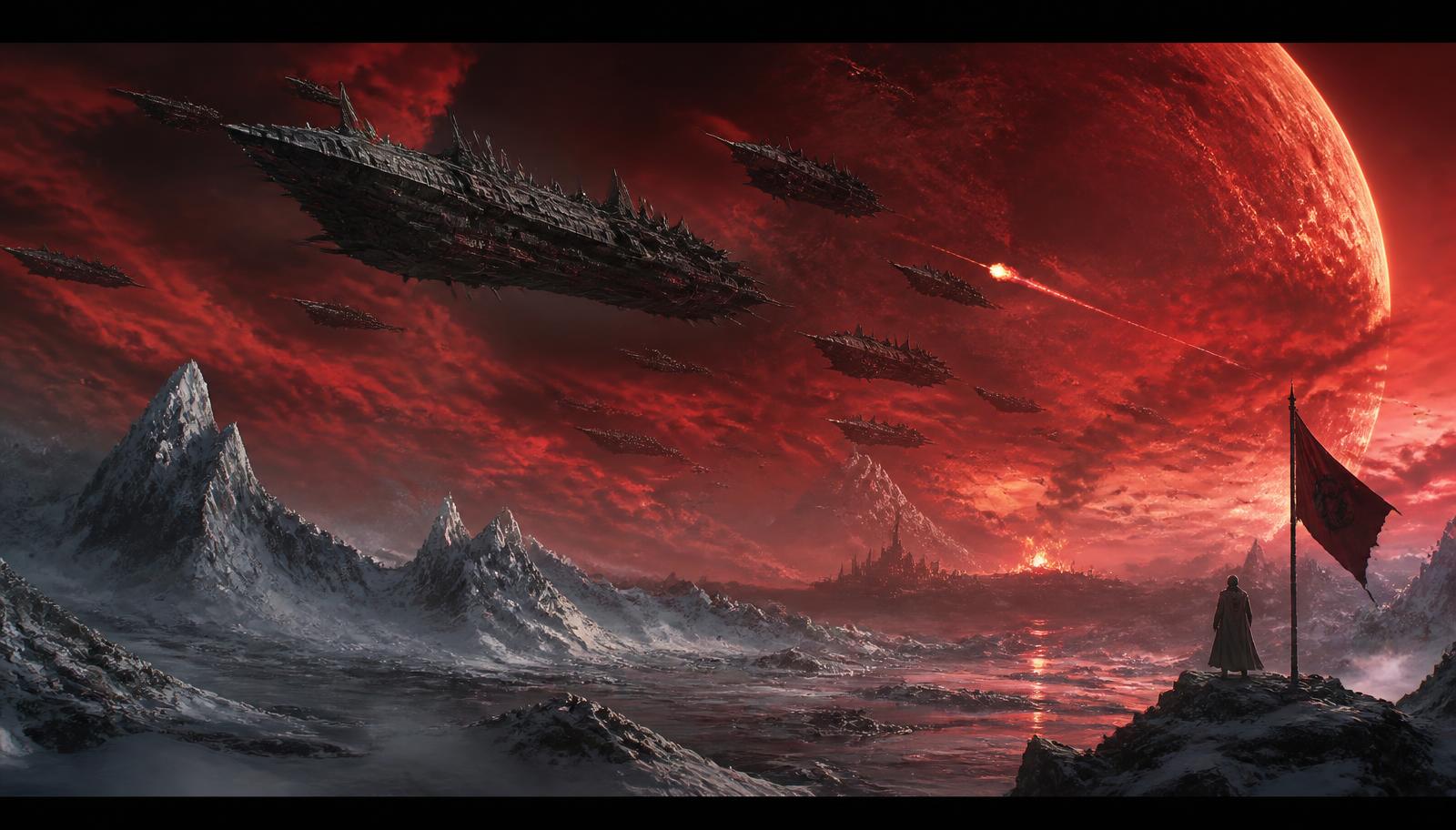 Ext. Ice Realm — The Fleet Arrives